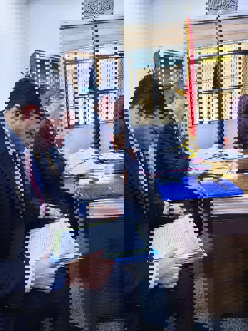 <p>التدريب العملي في محكمة بداءة البياع</p>