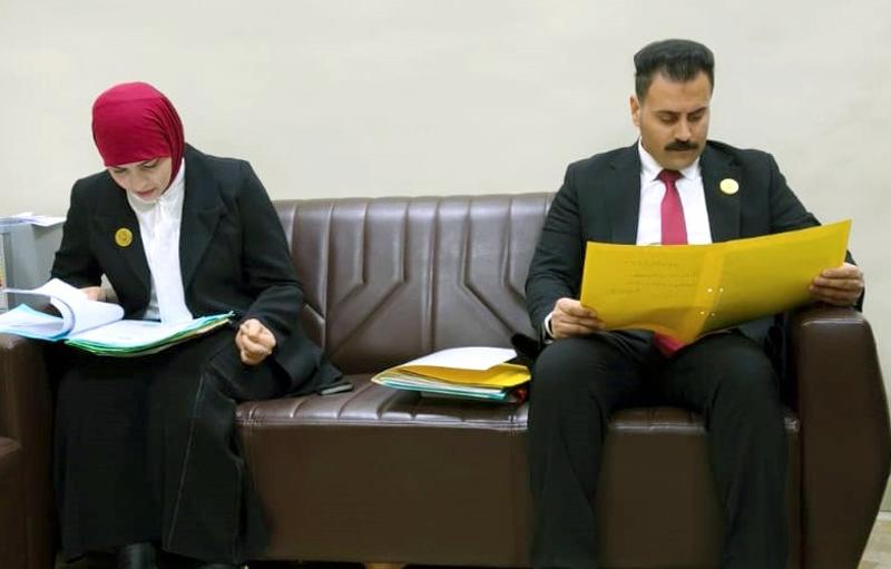 <p>تدريب عملي في محكمة الأحوال الشخصية بدار القضاء في الأعظمية</p>