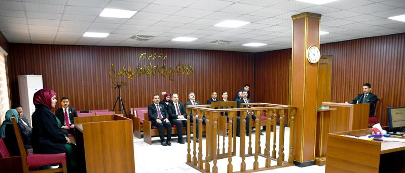 <p>المحاكمات الافتراضية لطلبة المعهد القضائي في المحاكم الاستئنافية</p>